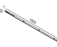 12W LED šviestuvas LINEA 1003 į magnetinę sistemą MICRO_LINE, juodas, 3000K, DALI