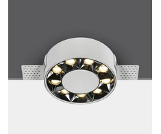 12W LED užglaistomas šviestuvas, baltas, 3000K, 10112XTR/W/W