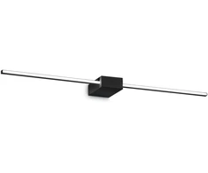 Sieninis šviestuvas Ideal Lux 13,5W LED veidrodžio šviestuvas THEO, juodas, 3000K, 311760