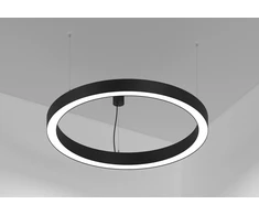 136,2W LED pakabinamas šviestuvas ARC 60 HO, juodas, 3000K, DALI