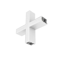 13,6W LED linijinio šviestuvo OFFICE LINEAR X formos sujungimas, baltas, 3000/4000K, mikroprizmatinis dangtelis
