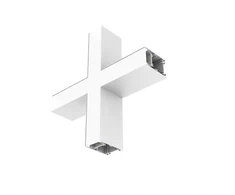13,6W LED linijinio šviestuvo OFFICE LINEAR X formos sujungimas, baltas, 3000/4000K, opalinis dangtelis