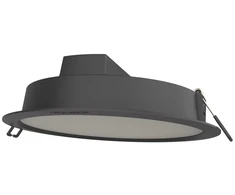 13W LED įleidžiama panelė DOWNLIGHT IP44 GEN2, juoda, 6500K, 100°