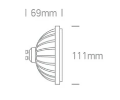 13W LED lemputė, GU10 R111, 4000K, 45°, 7315G/C/45