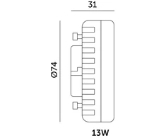 13W LED lemputė, GX53, 4000K, 110°