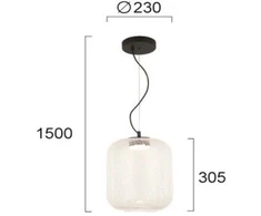 13W LED pakabinamas šviestuvas KIVA, juodu korpusu/skaidrus stiklas, 3000K, 4318600