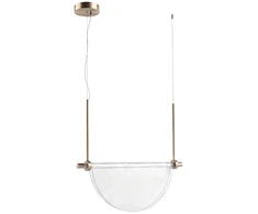 13W LED pakabinamas šviestuvas, žalvario sp./skaidrus, 2700/3000K, dimeriuojamas, 26171