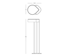 13W LED pastatomas lauko šviestuvas, grafito sp., 3000K, IP65, E357