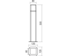 13W LED pastatomas lauko šviestuvas VOLT, rūdžių sp., 3000K, IP54, 90609