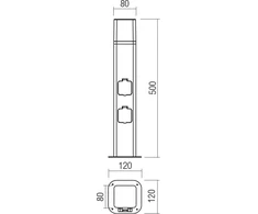 13W LED pastatomas lauko šviestuvas VOLT, tamsiai žalias, 3000K, IP54, 90616