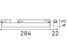 13W LED šviestuvas į magnetinę sistemą EGO, juodas, 2700K, 48V, 340104