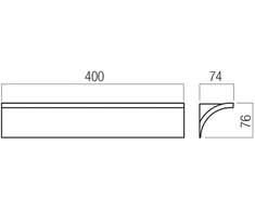 14,4W LED sieninis šviestuvas VELAS, nikelio sp., 2700K, 01-4256