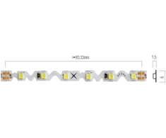 14,4W/m LED juosta XRIBO ZIGZAG IP65, 4000K, 72LED/m, 24V, 5 metrų ritė