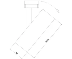 14W LED akcentinis šviestuvas PACO MINI į 3 fazių bėgelius, juodas, 4000K