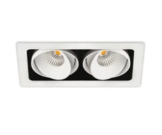14W LED įleidžiamas šviestuvas TWIST DOUBLE, 3000K (šiltai balta), baltas