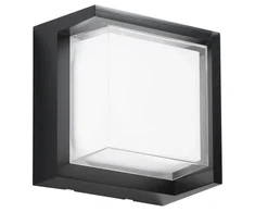 14W LED lauko sieninis šviestuvas BLOCK, juodas, CCT, IP65