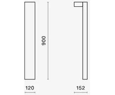 14W LED lauko šviestuvas KUBIK 1D, antracito sp., 4000K, IP65, 90cm