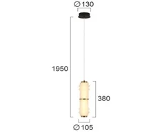 14W LED pakabinamas šviestuvas DERECK, baltos/juodos/bronzos sp., 3000K, 4322600