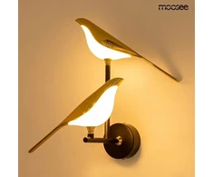 14W LED sieninis šviestuvas BIRD TWIN, aukso/juodos sp., 3000K