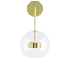 14W LED sieninis šviestuvas CAPRI WALL, aukso sp., 3000K