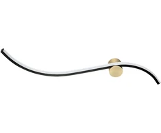 14W LED sieninis šviestuvas, juodos/aukso sp., 3000K, 25266