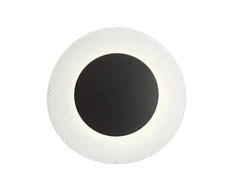 14W LED sieninis šviestuvas TATOO, juodu korpusu, 3000K, 50cm, 01-2689