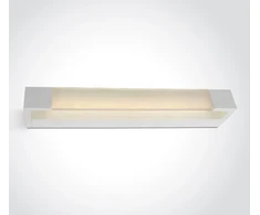 Sieninis šviestuvas 14W LED sieninis vonios šviestuvas, baltas, 3000K, IP44, 38114R/W/W