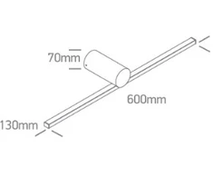 Sieninis šviestuvas 14W LED sieninis vonios šviestuvas, juodas, 3000/3500/4000K, IP44, 38114N/B/V