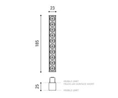 14W šviestuvas į magnetines sistemas Juodas FOSTER MICRO, 48V, juodas, 3000K