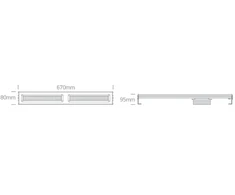 150W LED linijinis pramoninis šviestuvas, juodas, 4000K, IP65, 63150L/C