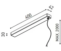 150W magnetinių bėgelių maitinimo šaltinis dėžutėje, 48V, juodas, dimeriuojamas