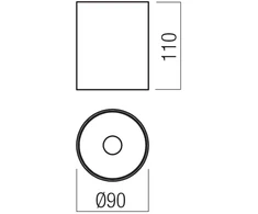 Lubinis šviestuvas 15,5W LED paviršinis šviestuvas TAKTO, rusvas, 2700K, dimeriuojamas, 01-4200