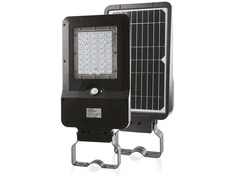 15W LED gatvės šviestuvas su saulės baterija ir judesio davikliu, juodas, 4000K