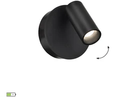 1,5W LED įkraunamas sieninis šviestuvas CATALINA, juodas, 2700K, dimeriuojamas, 4349601