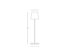 1,5W LED įkraunamas stalo šviestuvas, plytų sp., 3000K, dimeriuojamas, IP54, E370