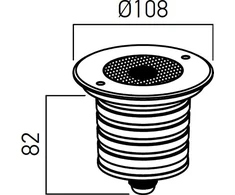 15W LED įleidžiamas į žemę šviestuvas XGROUND, plieno sp., 4000K, IP67