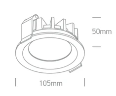 15W LED įleidžiamas šviestuvas, baltas, 3000/4000/5000K, IP54, 10115BX/W/V