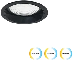15W LED įleidžiamas šviestuvas LUIGI, juodas, 3000/4000/6500K, 4335001