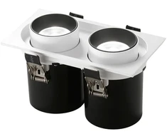 15W LED įleidžiamas šviestuvas OUTSIDER, baltos/juodos sp., CCT