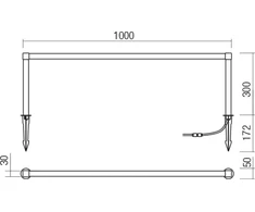 15W LED įsmeigiamas lauko šviestuvas BARRIER, tamsiai pilkas, 3000K, IP65, 90620
