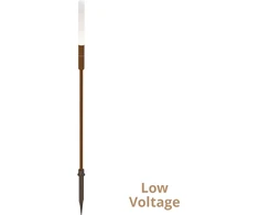 1,5W LED įsmeigiamas lauko šviestuvas STICK, rūdžių sp., 3000K, IP65, 95cm, 24V, 4320700