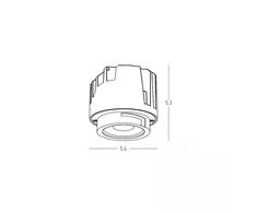 15W LED modulis, juodas, 2700K, IP44, 36°, S344