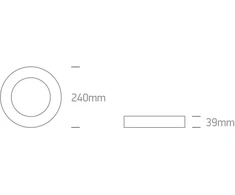 Lubinis šviestuvas 15W LED plafonas, juodas, 2700/3000/4000K, 62115F/B/V