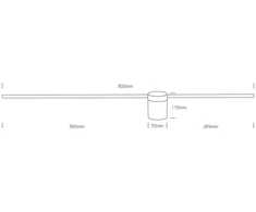 15W LED reguliuojamas sieninis šviestuvas, baltas, 3000K, 65148B/W/W
