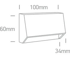 1,5W LED sieninis šviestuvas, baltas, 2700/3300/4000K, IP65, 67386A/W/V