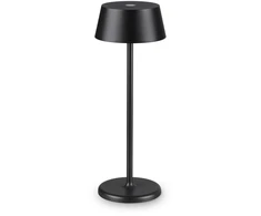 Ideal Lux 1,5W LED stalo šviestuvas PURE, juodas, 3000K, dimeriuojamas, IP54, 311678
