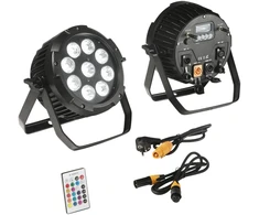 162W LED įkraunamas prožektorius SHOW, juodas, RGBW