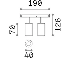 16W LED akcentinis šviestuvas į magnetinę sistemą EGO, juodas, 2700K, 48V, DALI, 340241