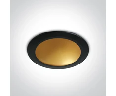 16W LED įleidžiamas šviestuvas, juodos/žalvario sp., 3000K, 10116FD/B/BS