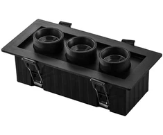 16W LED įleidžiamas šviestuvas SIDER, juodas, CCT